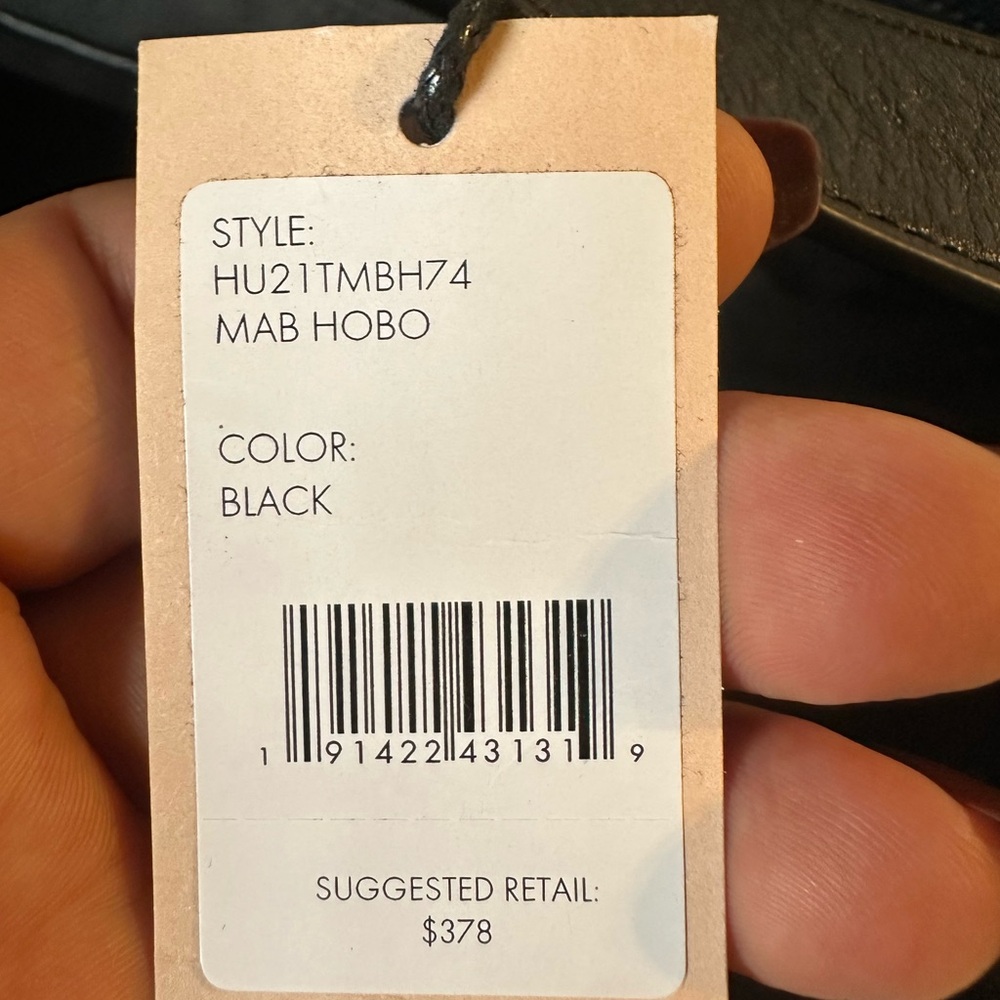 M.A.B.
Elegant Black Leather Hobo Bag - Picture 6 of 7